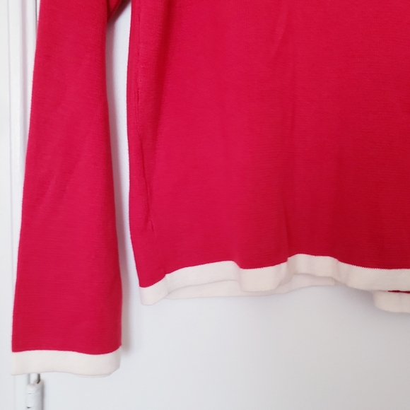 Talbots Classic Red Fine Knit Cardigan Sweater - Picture 13 of 14